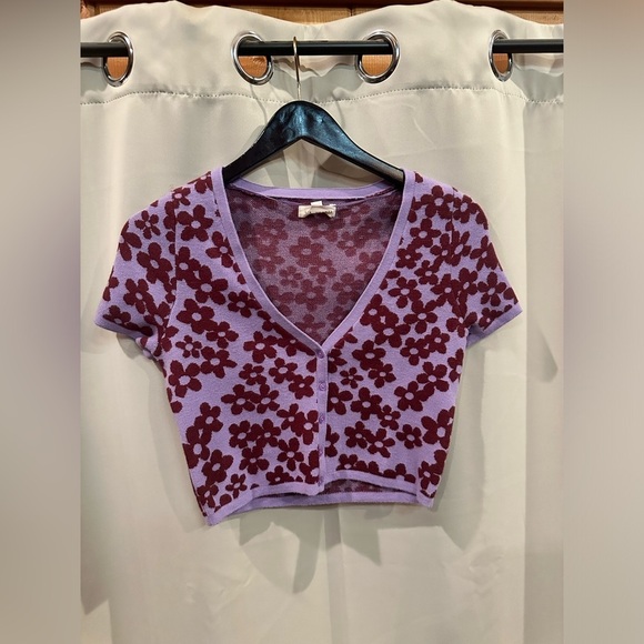 L.A. Hearts cute floral short sleeve sweater size small - Picture 5 of 10